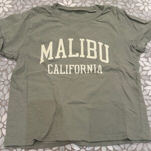 Brandy Melville Olive Malibu California Tee